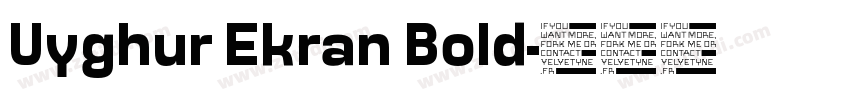 Uyghur Ekran Bold字体转换